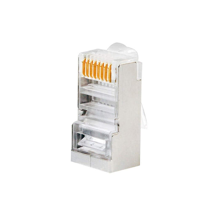 100pcs Conectores de protección de metal transparente, enchufe modular RJ-45, 8P8C - Quierox - Tienda Online