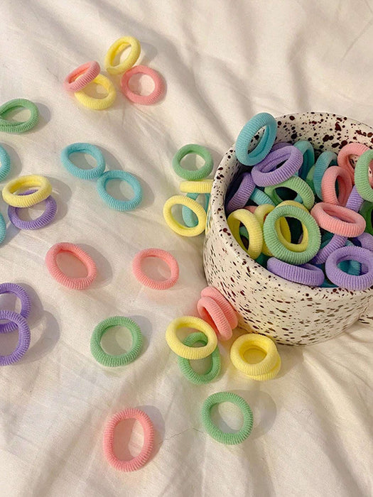 100pcs de gomas elásticas para el cabello de niñas, no dañan el cabello - Quierox - Tienda Online