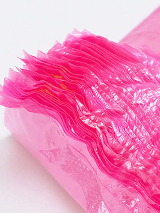 100 bolsas de plástico rosa con asas, de polietileno para la compra extra gruesas