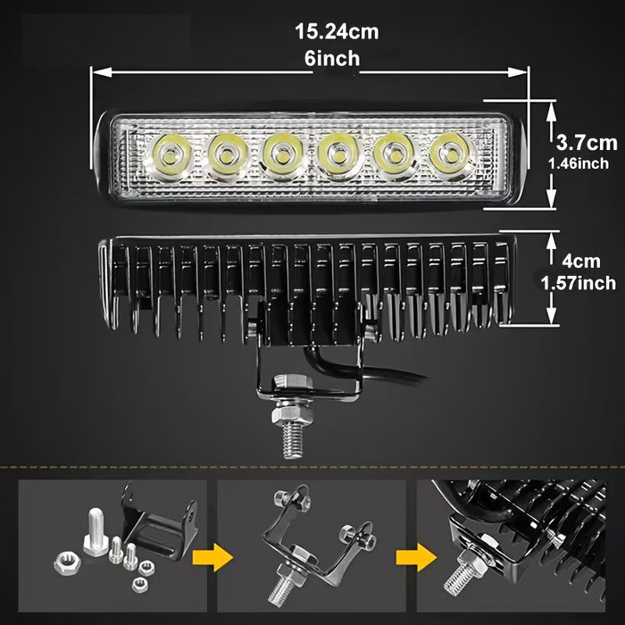 1pcs Barra de Luz de Trabajo LED Delgada 60W 12V para Coche
