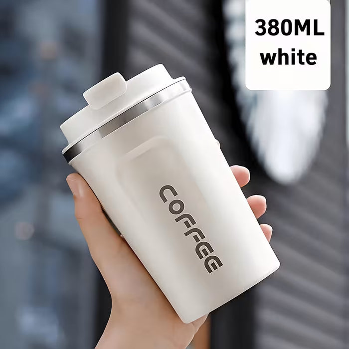 1 taza de viaje para café con aislamiento al vacío, de doble pared a prueba de fugas