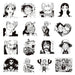 103PCS Pegatinas aleatorias en blanco y negro de anime de one piece - Quierox - Tienda Online