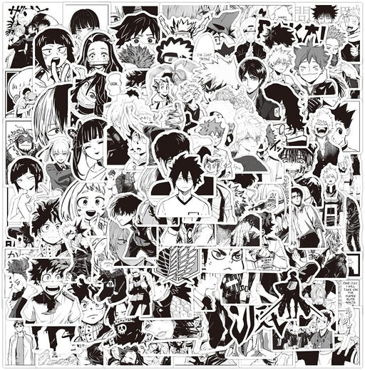 103PCS Pegatinas aleatorias en blanco y negro de anime de one piece - Quierox - Tienda Online