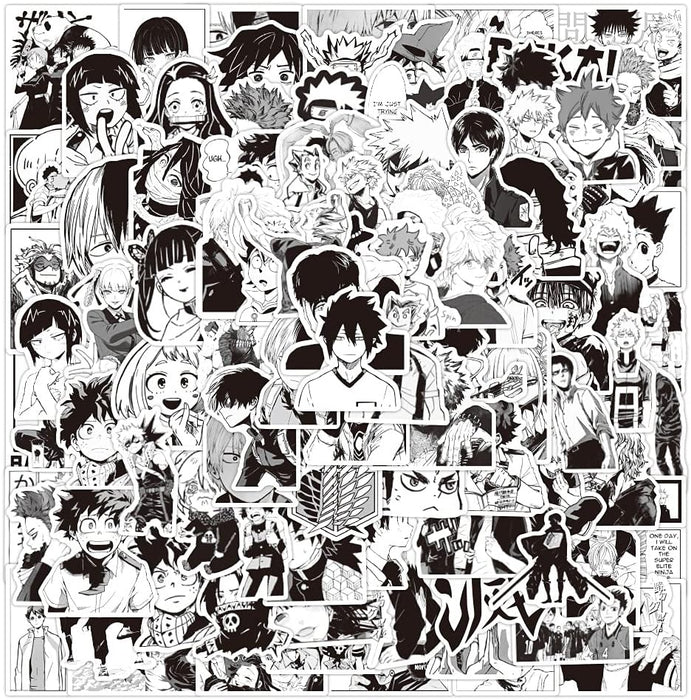 103PCS Pegatinas aleatorias en blanco y negro de anime de one piece - Quierox - Tienda Online