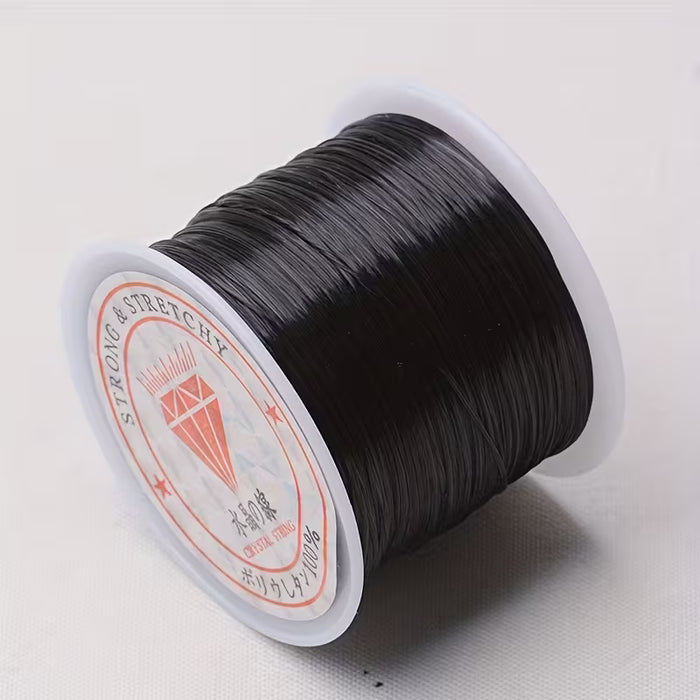 2 piezas de cuerda elástica de 0.8 mm, cuerda elástica para pulseras, cuerda de cristal