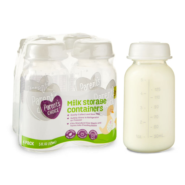 4pcs de Recipientes para almacenar leche Parent's Choice