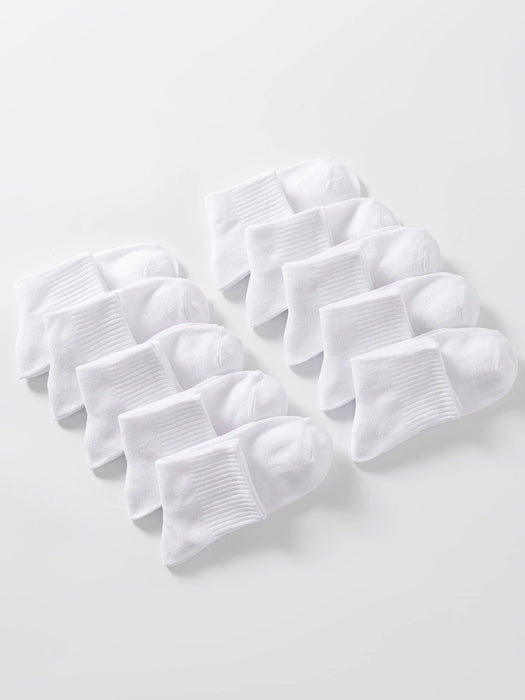 SHEIN 10 Pares De Calcetines Blancos Para Mujer
