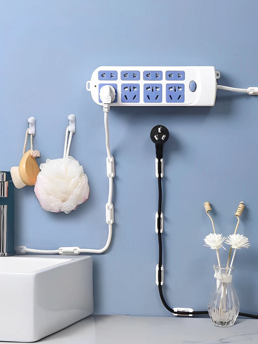 SHEIN 10 piezas de abrazaderas con Adhesivo blanco para cable