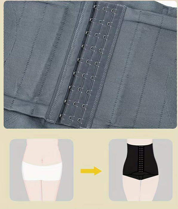 Bragas Moldeadoras De Cintura Alta Con Hebilla Frontal, Bragas De Compresión Con Control De Barriga