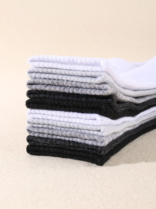 Shein 10 pares de calcetines deportivos y casuales para niños, elásticos