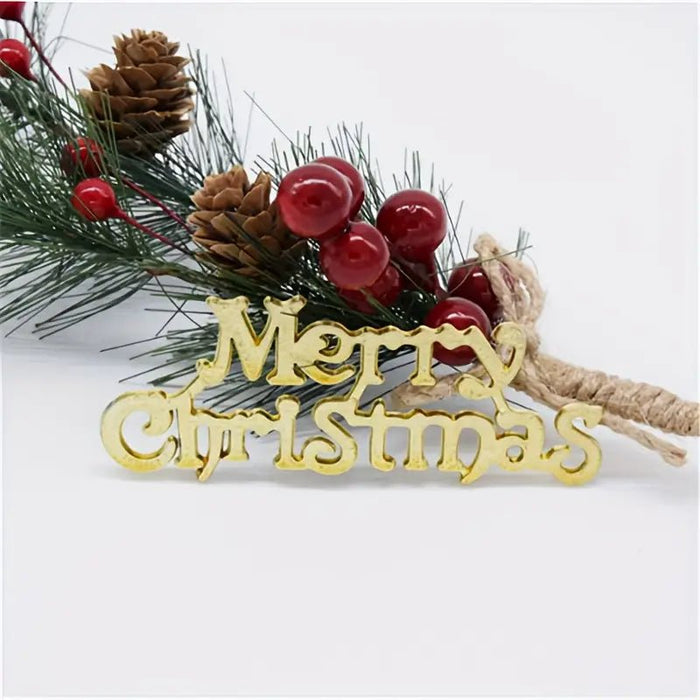10pcs, Accesorios DIY merry christmas En Mayúsculas Doradas - Quierox - Tienda Online