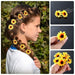10pcs Clips De Pelo De Girasol Y 2pcs Diadema De Flores De Simulación Estilo Hippie - Quierox - Tienda Online