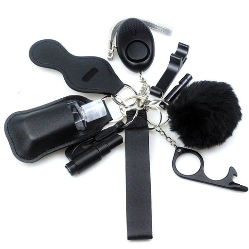 10pcs Llavero de seguridad de autodefensa para mujer, pompón de pelo sintético - Quierox - Tienda Online