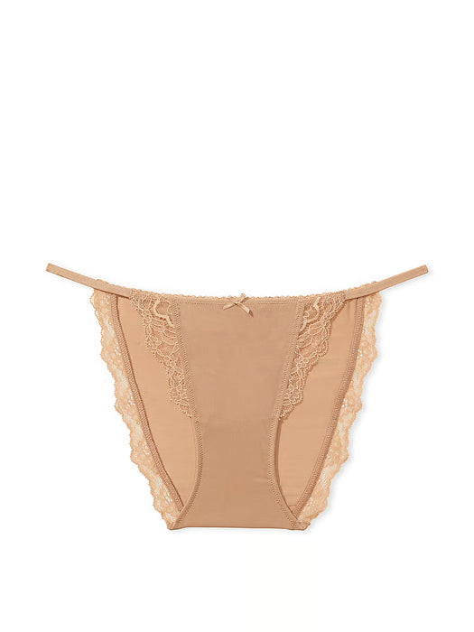 Victoria's Secret Braguita de bikini mini tanga lisa y de encaje