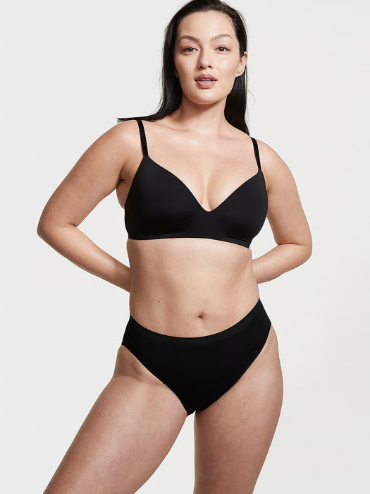 Victoria's Secret Braguita de algodón elástico de pierna alta