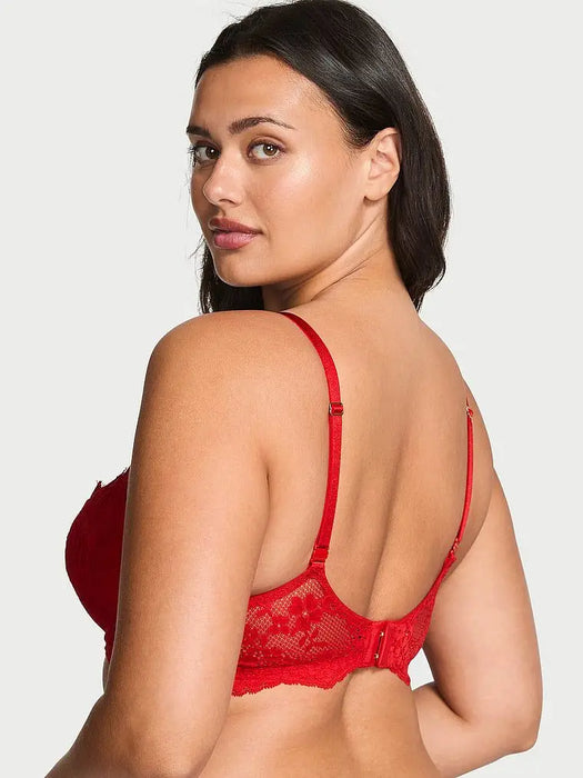 Conjunto de Brasier y Braguita Dream Angels Balconette Sin Relleno Rojo
