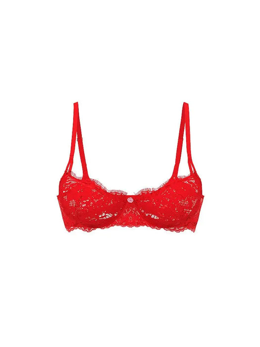 Conjunto de Brasier y Braguita Dream Angels Balconette Sin Relleno Rojo