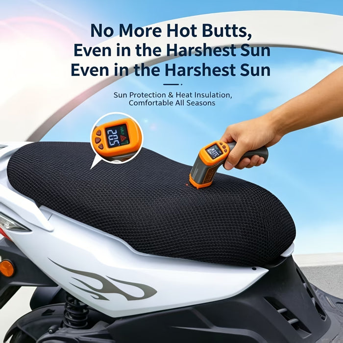 Funda de cojín de asiento modificado para motocicleta, almohadilla protectora de malla