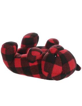 The Children's Place Pantuflas de oso a cadros para niños