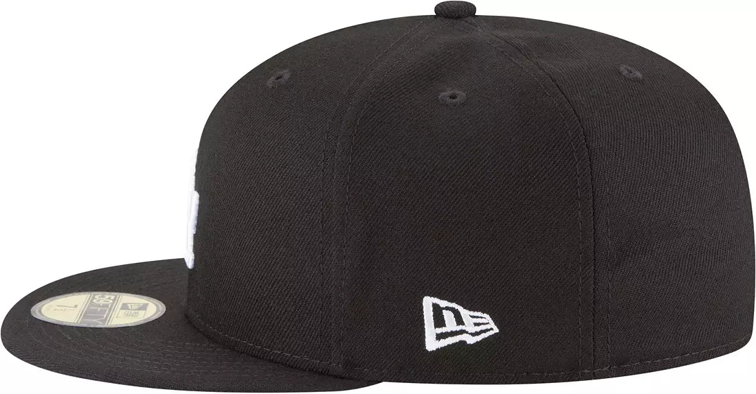 Gorra New Era Adult Los Angeles Dodgers Basic 59FIFTY en Blanco y Negro
