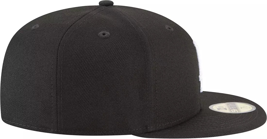 Gorra New Era Adult Los Angeles Dodgers Basic 59FIFTY en Blanco y Negro