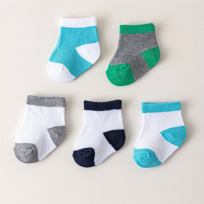 10 Pares de Calcetines Coloridos en Contrastantes Adecuados para Todas las Estaciones Suaves