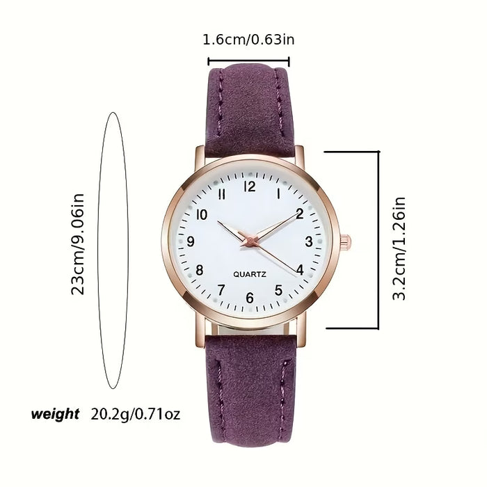 Un reloj de cuarzo redondo, elegante y con estilo para mujer