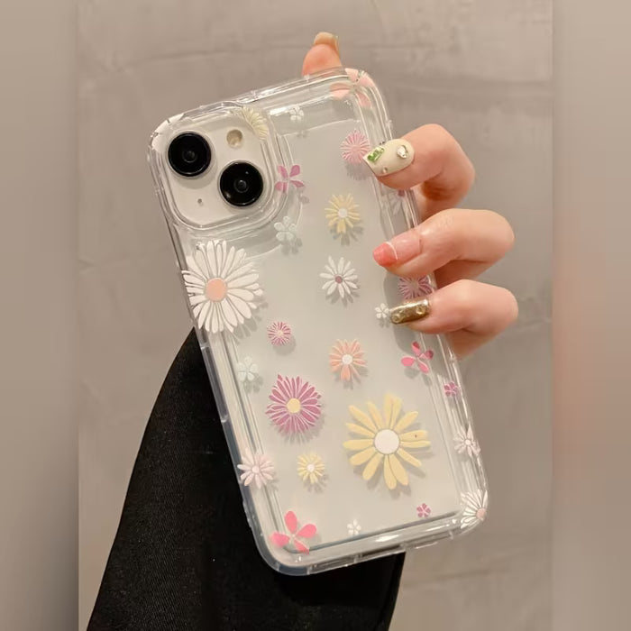 SHEIN Funda  con Cojín de Aire Anticaídas y Diseño de Florespara iPhone 13