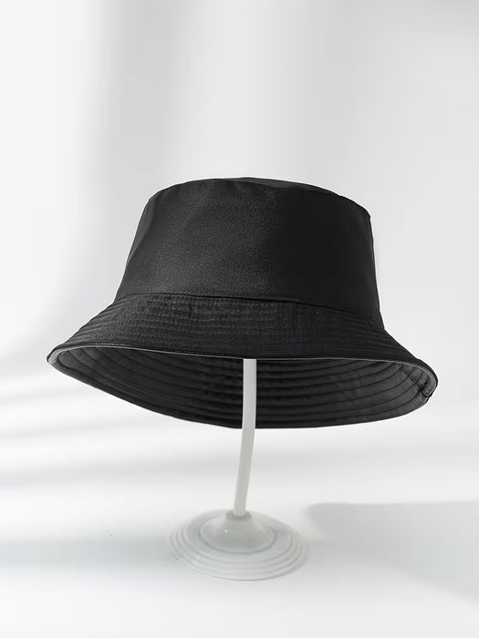 Sombrero de pescador reversible de piel sintética para mujer - Protección solar