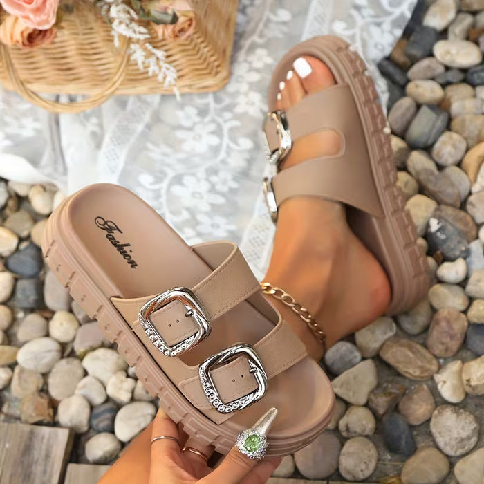 Pantuflas de verano para mujer, estilo bohemio, cómodas y a la moda
