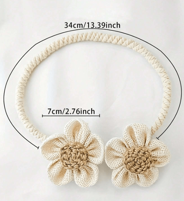 1/2 alzapaños para cortinas con diseño floral - Quierox - Tienda Online