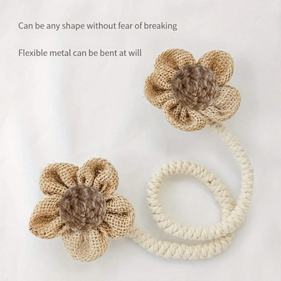 1/2 alzapaños para cortinas con diseño floral - Quierox - Tienda Online