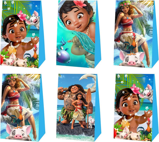12 bolsas de regalo para recuerdos de fiesta de Moana, suministros para fiesta de cumpleaños de bebé Moana - Quierox - Tienda Online