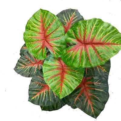 12 Hojas de plástico mayorista Caladium la decoración del hogar, planta artificial - Quierox - Tienda Online