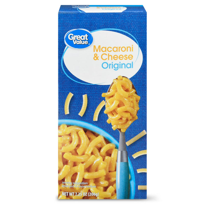 Macarrones con queso originales Great Value, 206 g