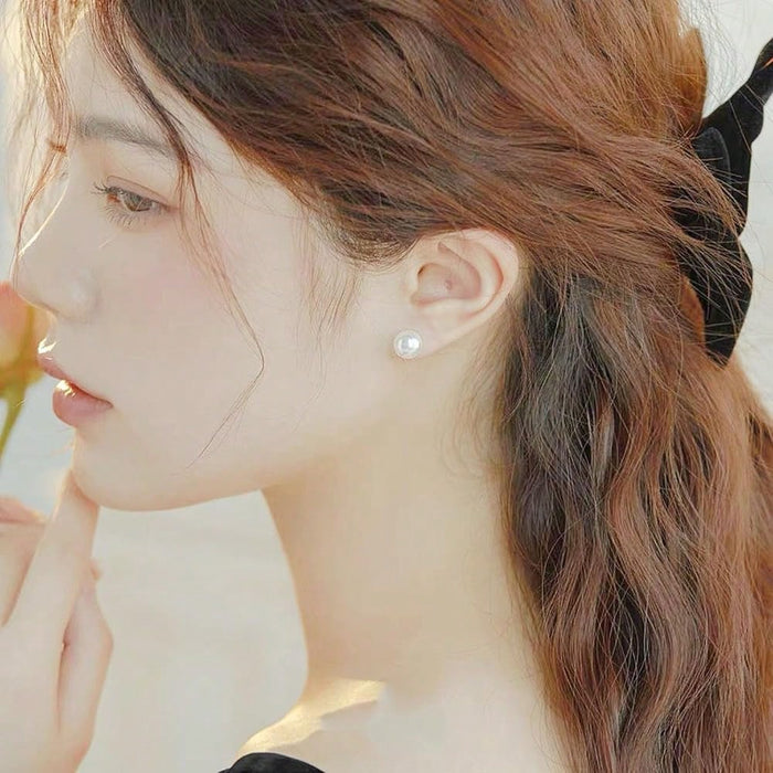 12 pares de aretes de perla para mujer, de acero inoxidable, hipoalergénicos, de imitación de perla blanca, 2 tamaños - Quierox - Tienda Online