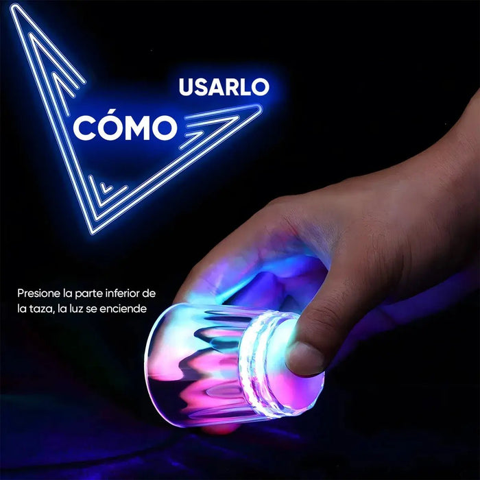 12 Piezas de Vasos de Shot con Luz Neon Reutilizables para Fiesta - Quierox - Tienda Online