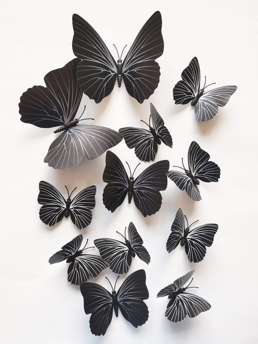 12 piezas Pegatinas de pared de mariposas 3D - Quierox - Tienda Online