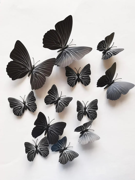 12 piezas Pegatinas de pared de mariposas 3D - Quierox - Tienda Online