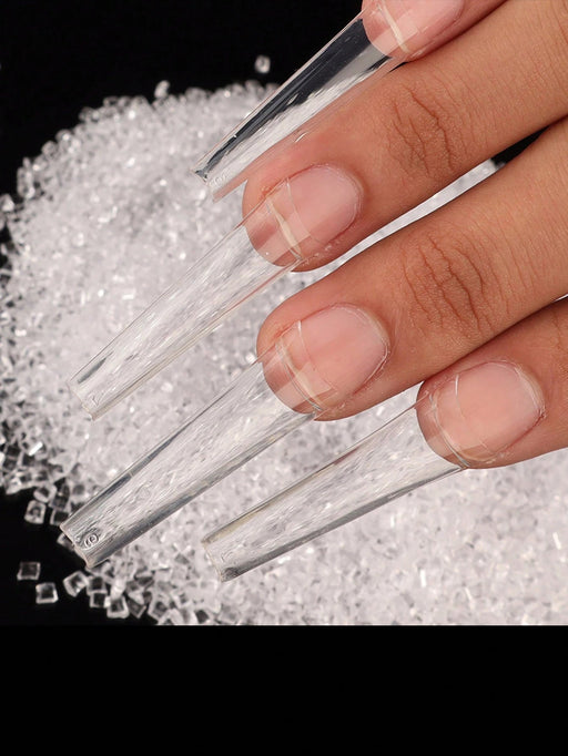 120 piezas/bolsa de puntas de uñas postizas cuadradas largas con forma de ataúd - Quierox - Tienda Online