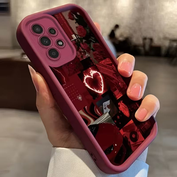 Funda para teléfono con Diseño abstracto de corazón de fuego para iphone 12