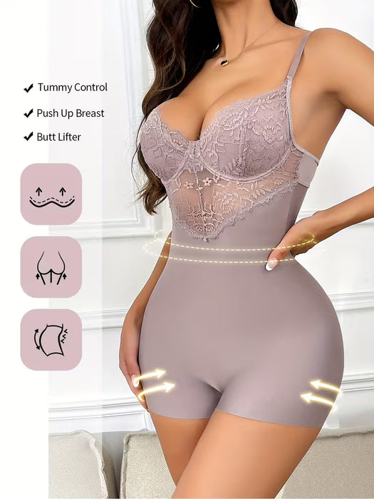 1pc Mono Moldeador de Cuerpo Completo para Mujer con Control Abdominal, Levantamiento de Glúteos