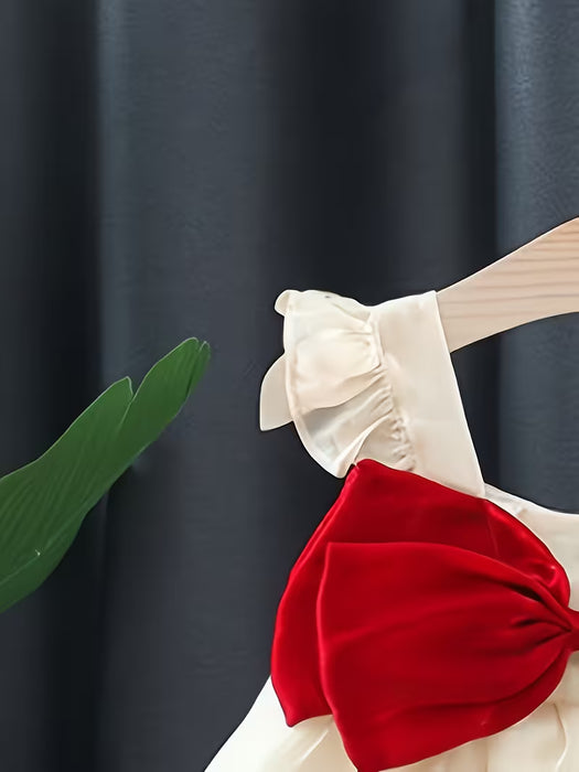 Vestido de Verano para Niñas con Lazo Dulce, Sin Mangas