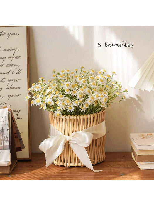 12pcs Pequeñas margaritas blancas artificiales, silvestres de primavera - Quierox - Tienda Online