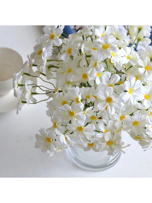 12pcs Pequeñas margaritas blancas artificiales, silvestres de primavera - Quierox - Tienda Online