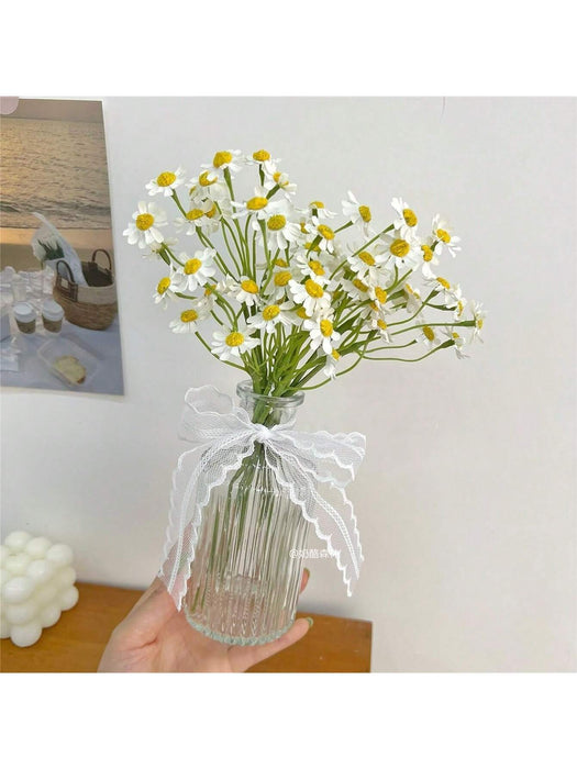 12pcs Pequeñas margaritas blancas artificiales, silvestres de primavera - Quierox - Tienda Online
