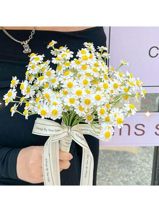 12pcs Pequeñas margaritas blancas artificiales, silvestres de primavera - Quierox - Tienda Online
