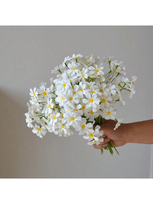 12pcs Pequeñas margaritas blancas artificiales, silvestres de primavera - Quierox - Tienda Online
