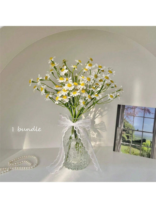 12pcs Pequeñas margaritas blancas artificiales, silvestres de primavera - Quierox - Tienda Online