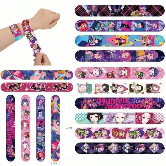 Juego de 24 pulseras con cierre a presión con temática de mago coreano, estilo caza, ideales para fiestas